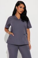 Conjunto Uniforme Médico 2 Piezas en Algodón y Poliéster - Negro