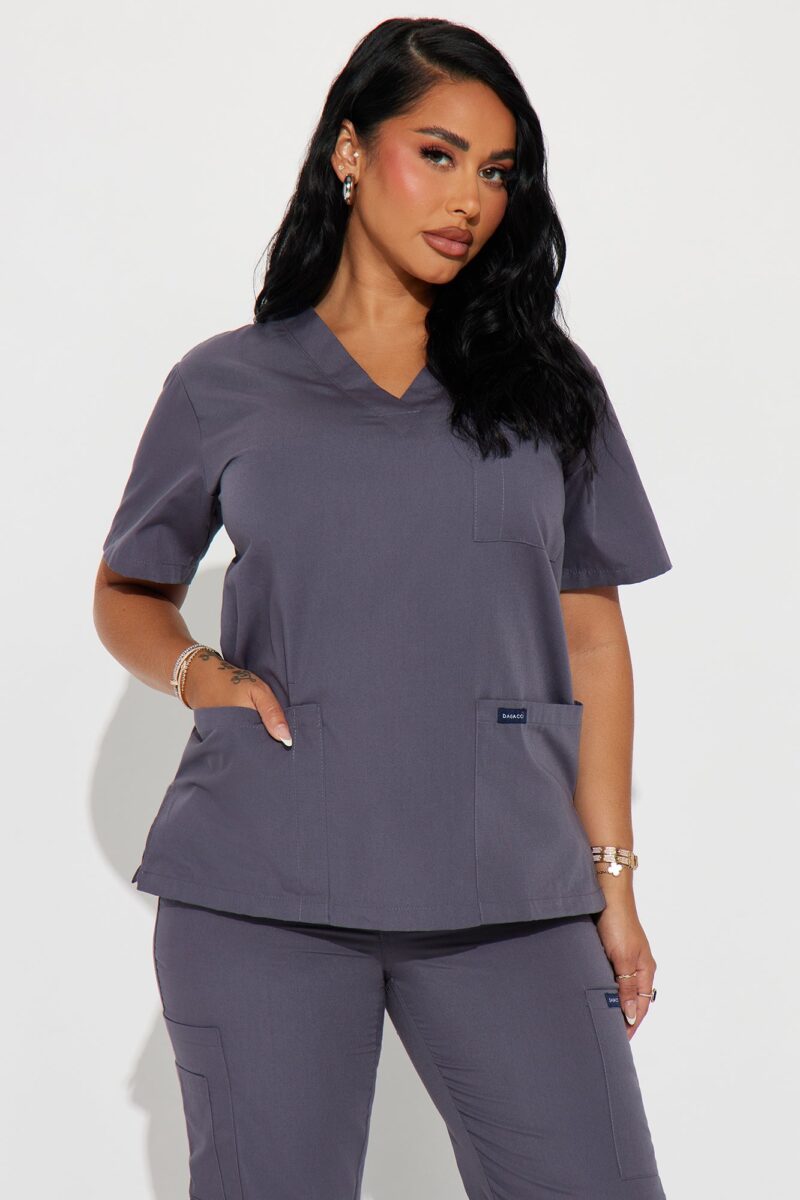 Conjunto Uniforme Médico 2 Piezas en Algodón y Poliéster - Negro - Image 6