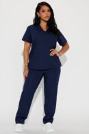 Conjunto Uniforme Médico 2 Piezas en Algodón y Poliéster - Negro