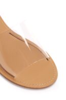 Sandalia Plana Transparente de Fácil Uso