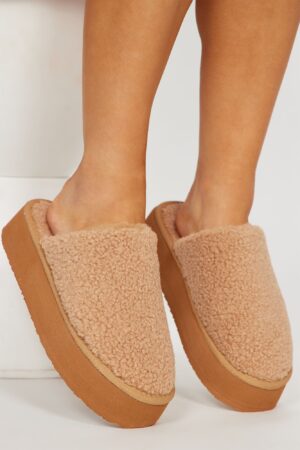 Pantuflas con Plataforma para Confort Total - Beige