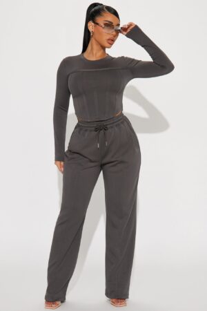 Conjunto de Pantalón Casual de Fin de Semana - Carbón