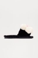 Pantuflas Florales con Aplicación en 3D - Punta Redonda