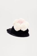 Pantuflas Florales con Aplicación en 3D - Punta Redonda