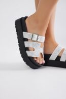 Zapatillas Casual con Adornos de Estrás