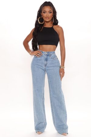 Jeans Anchos Estilo 90's de Cintura Ultra Alta
