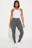 Leggins de Uso Diario Cintura Alta Gris Jaspeado