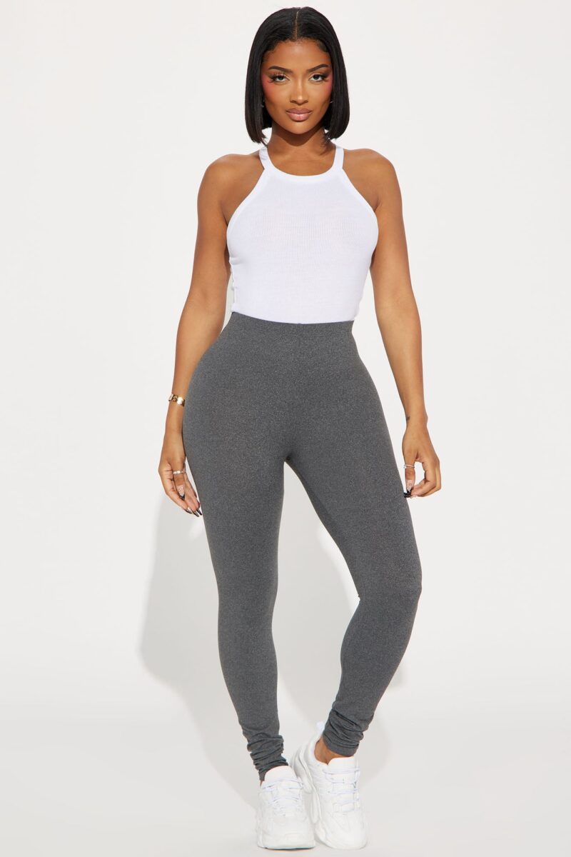 Leggins de Uso Diario Cintura Alta Gris Jaspeado - Image 9
