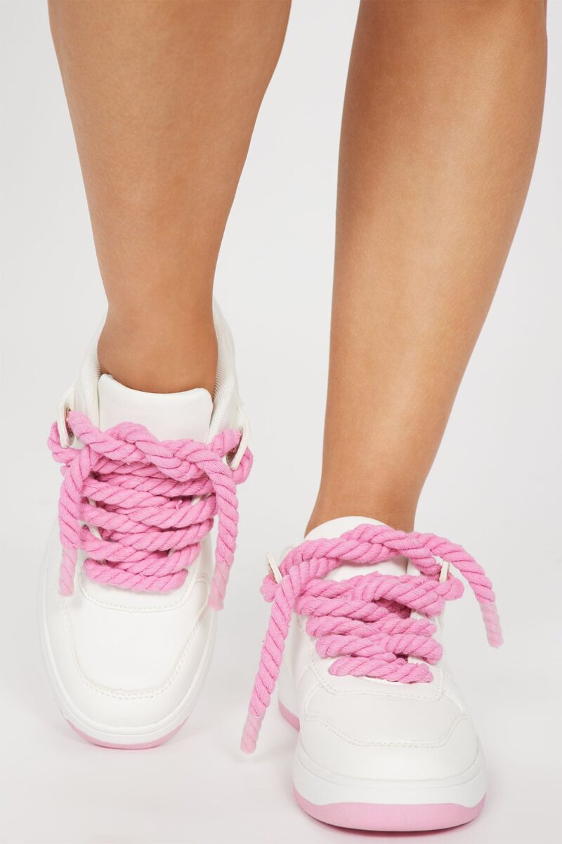 Zapatillas Deportivas con Cordones de Soga - Rosa - Image 2