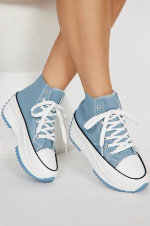 Zapatillas Deportivas de Plataforma en Denim