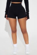 Short Deportivo Sin Costuras de Alta Resistencia - Negro