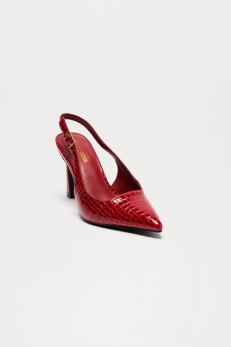 Zapatos de Tacón Alto Estilo Slingback con Punta Afilada - Image 9