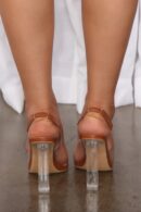 Zapatos de Tacón Slingback en PVC - Beige