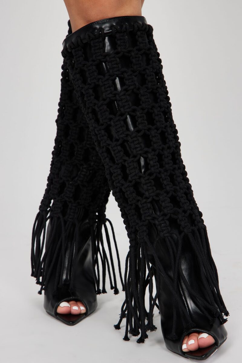 Botas Altas de Crochet para Verano en Crema - Image 2