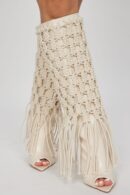 Botas Altas de Crochet para Verano en Crema