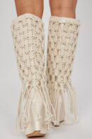Botas Altas de Crochet para Verano en Crema