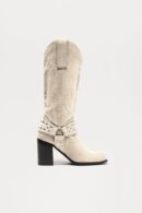 Botas Vaqueras Altas con Detalles Metálicos
