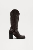 Botas Vaqueras Altas con Detalles Metálicos