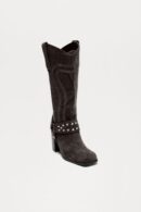 Botas Vaqueras Altas con Detalles Metálicos