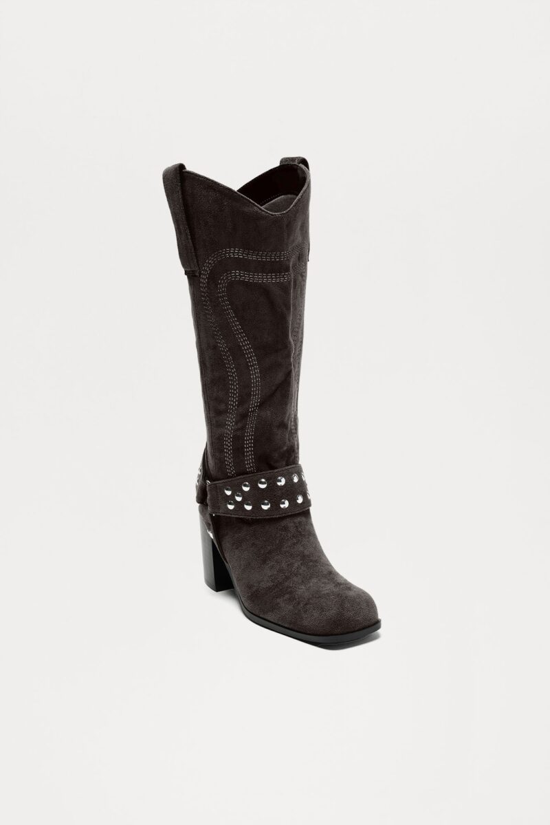Botas Vaqueras Altas con Detalles Metálicos - Image 3