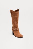 Botas Vaqueras Altas con Detalles Metálicos