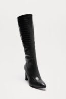 Botas Altas hasta la Rodilla con Tacón y Diseño Cocodrilo