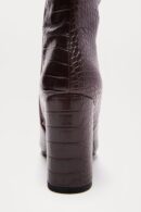 Botas Altas hasta la Rodilla con Tacón y Diseño Cocodrilo