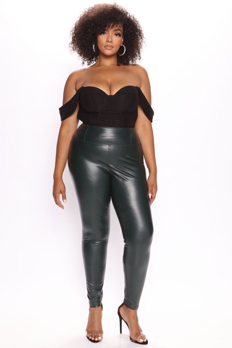 Leggings de Cuero Sintético con Efecto Reductor - Negro - Image 13