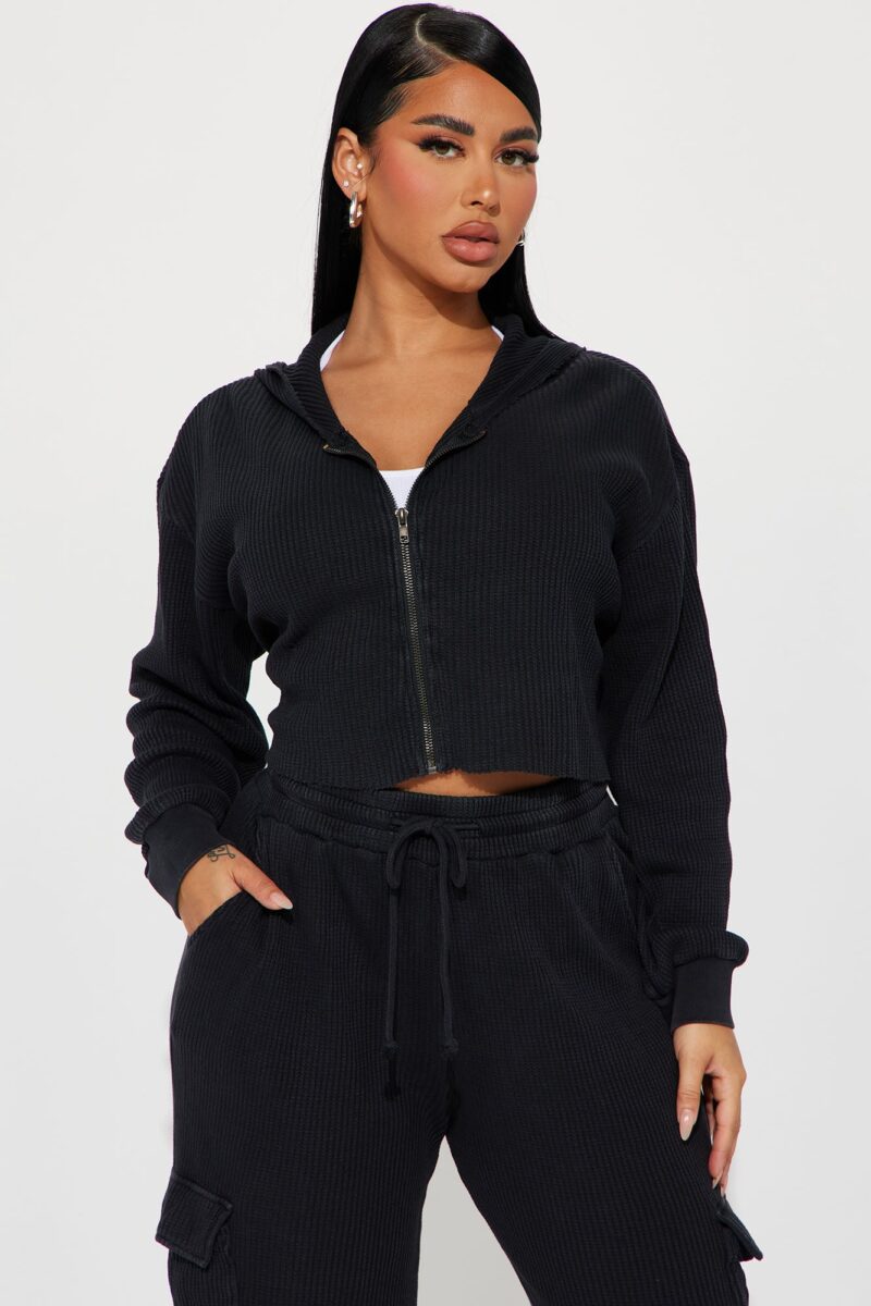 Conjunto de Pantalón Térmico y Hoodie con Cierre Frontal - Image 2