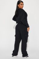 Conjunto de Pantalón Térmico y Hoodie con Cierre Frontal