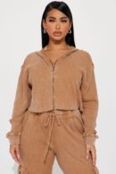 Conjunto de Pantalón Térmico y Hoodie con Cierre Frontal