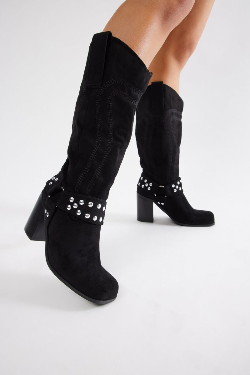 Botas Vaqueras Altas con Detalles Metálicos - Image 2