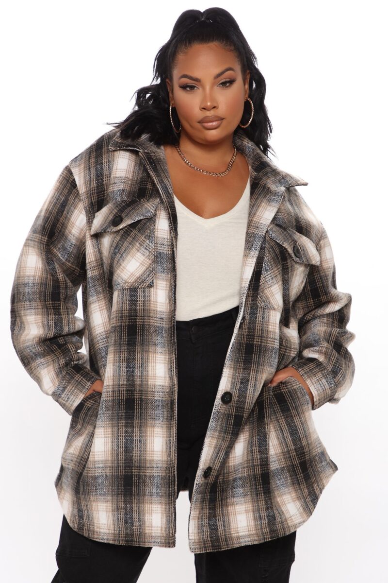 Camisa de Abrigo a Cuadros Oversize - Image 5