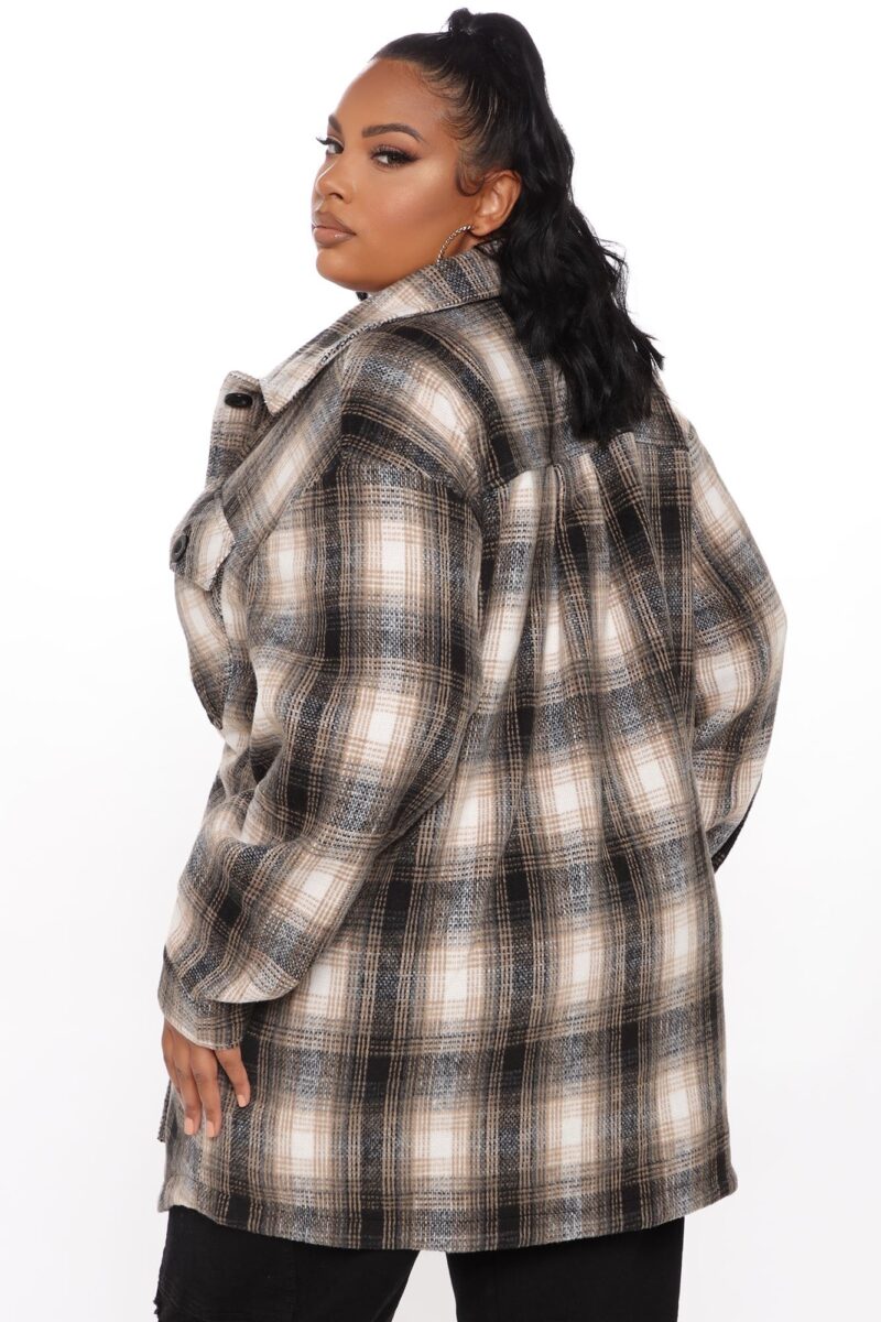 Camisa de Abrigo a Cuadros Oversize - Image 7
