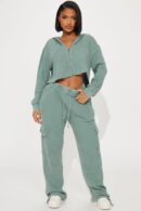 Conjunto de Pantalón Térmico y Hoodie con Cierre Frontal