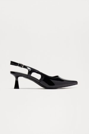 Zapatos de Tacón Bajo Tipo Slingback en Blanco