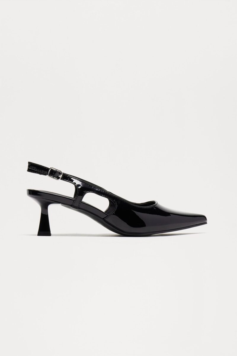 Zapatos de Tacón Bajo Tipo Slingback en Blanco