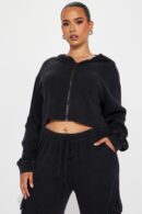 Conjunto de Pantalón Térmico y Hoodie con Cierre Frontal