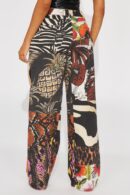 Jeans Baggy Estampados de Pierna Ancha