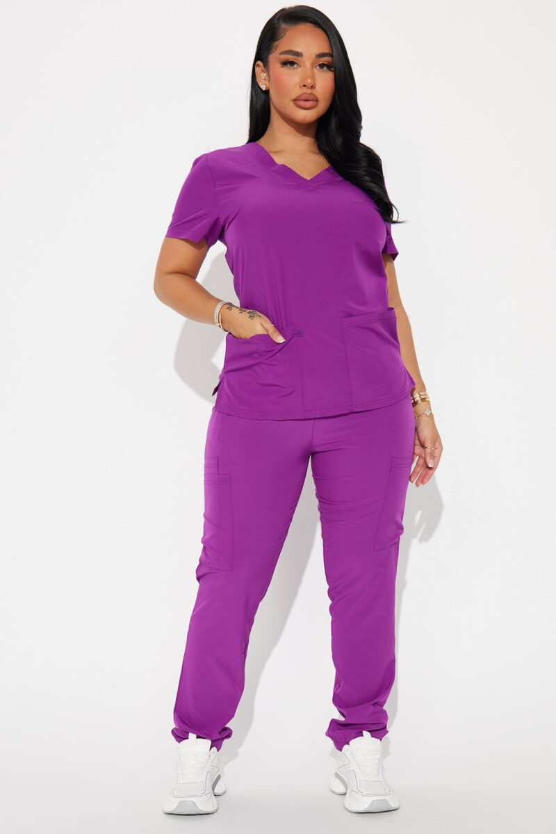 Set de Uniforme Estilo Jogger con Corte Stretch - Morado
