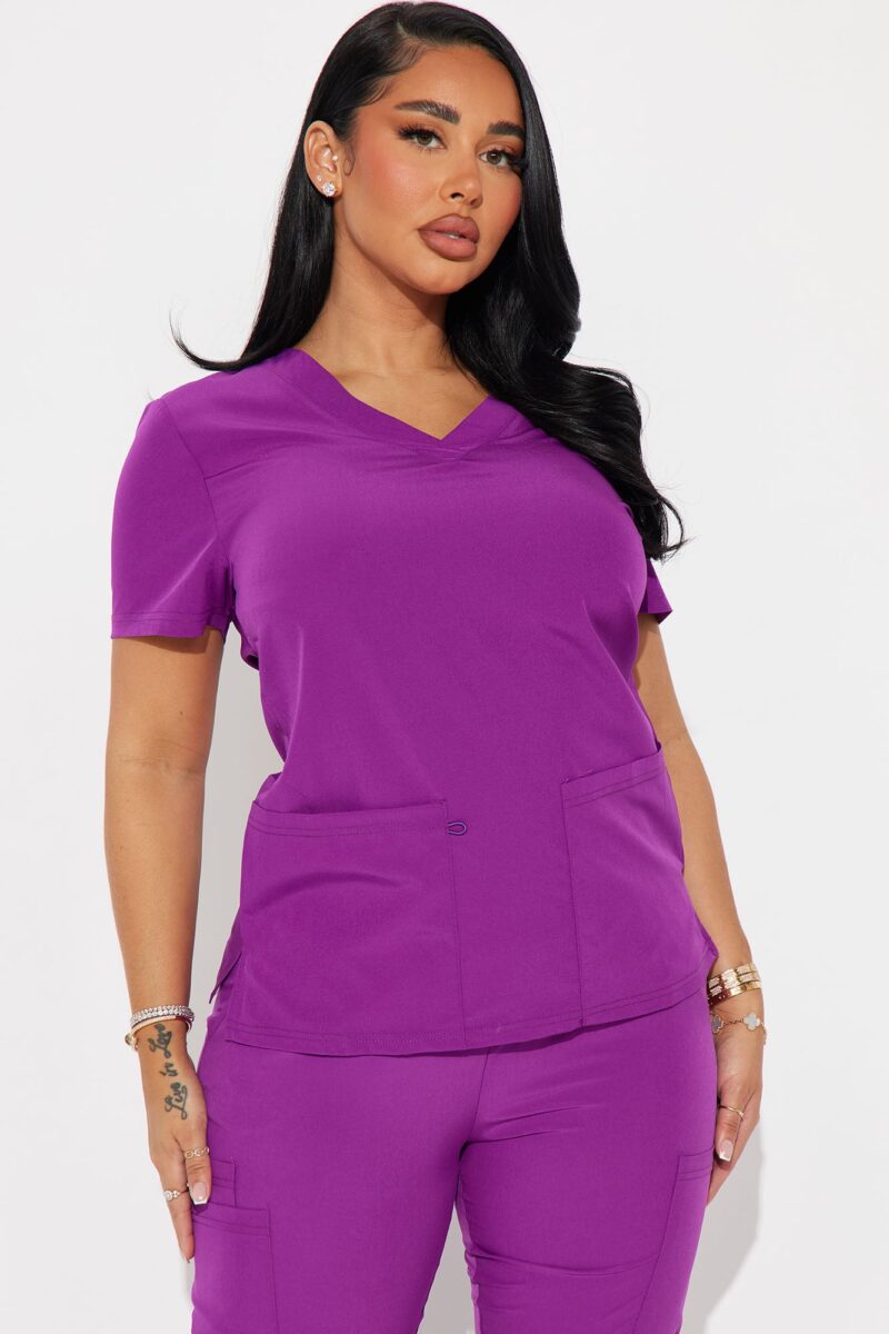 Conjunto de Uniforme Médico de Jogger Elástico con Bolsillos - Image 15