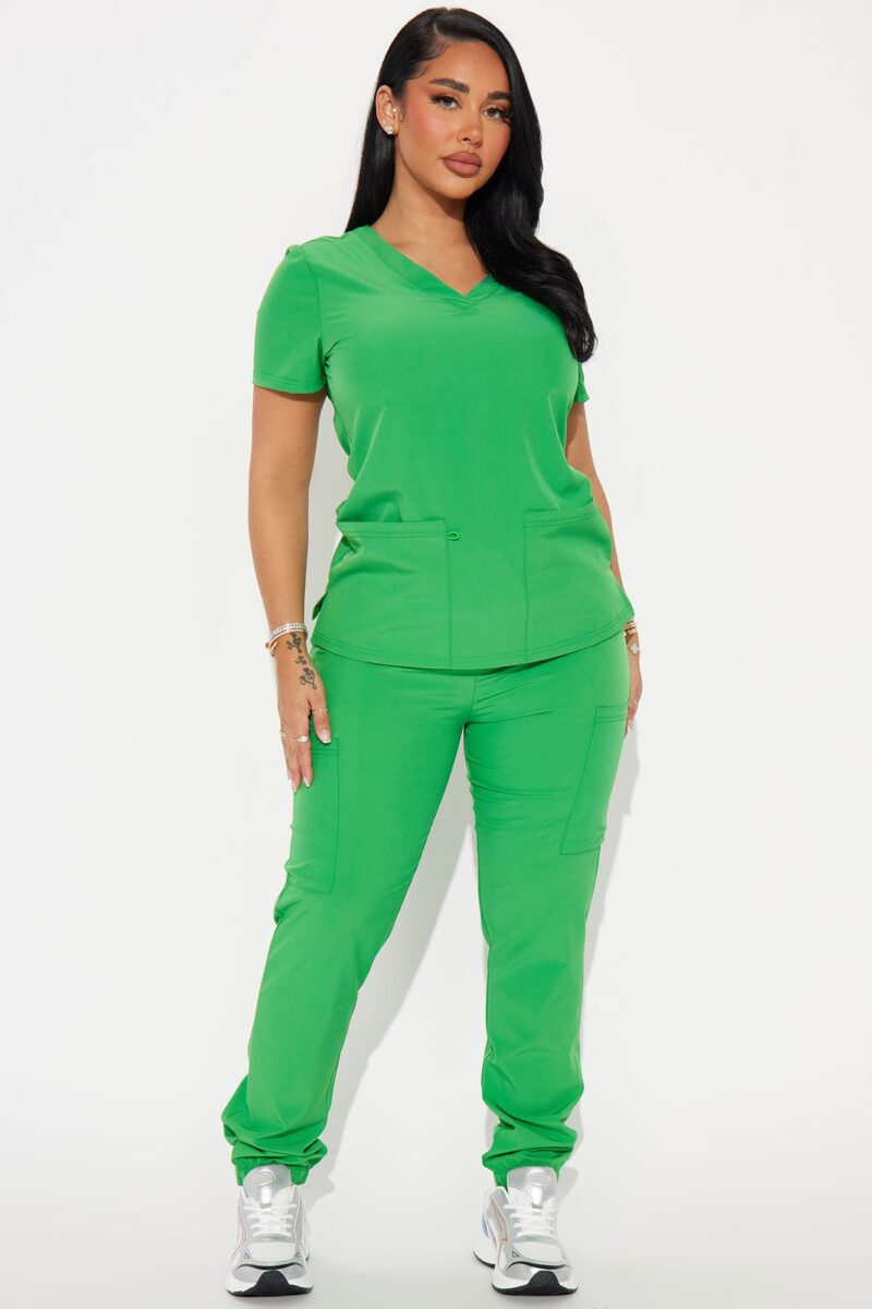 Conjunto de Uniforme Médico de Jogger Elástico con Bolsillos