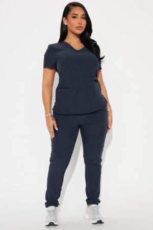 Conjunto de Uniforme Médico Estilo Jogger de Tejido Elástico