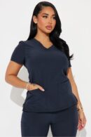 Conjunto de Uniforme Médico de Jogger Elástico con Bolsillos