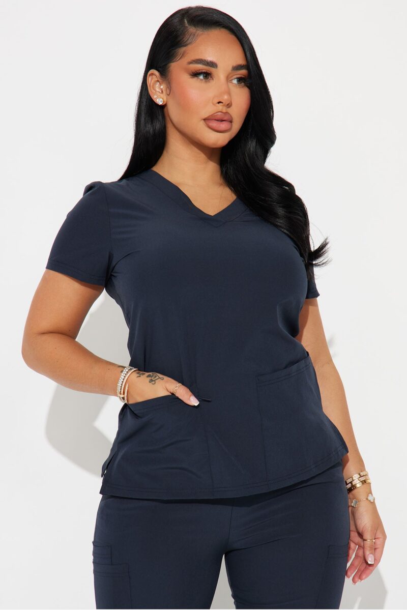 Conjunto de Uniforme Médico de Jogger Elástico con Bolsillos - Image 5