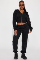 Conjunto de Jogger y Sudadera con Capucha y Cremallera
