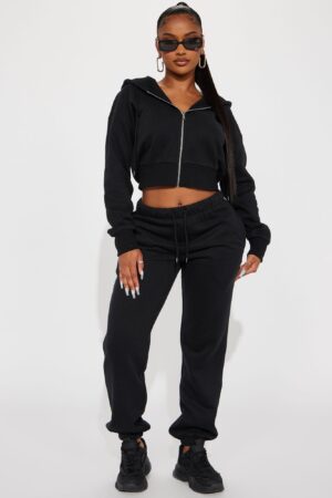 Conjunto de Jogger y Sudadera con Capucha y Cremallera