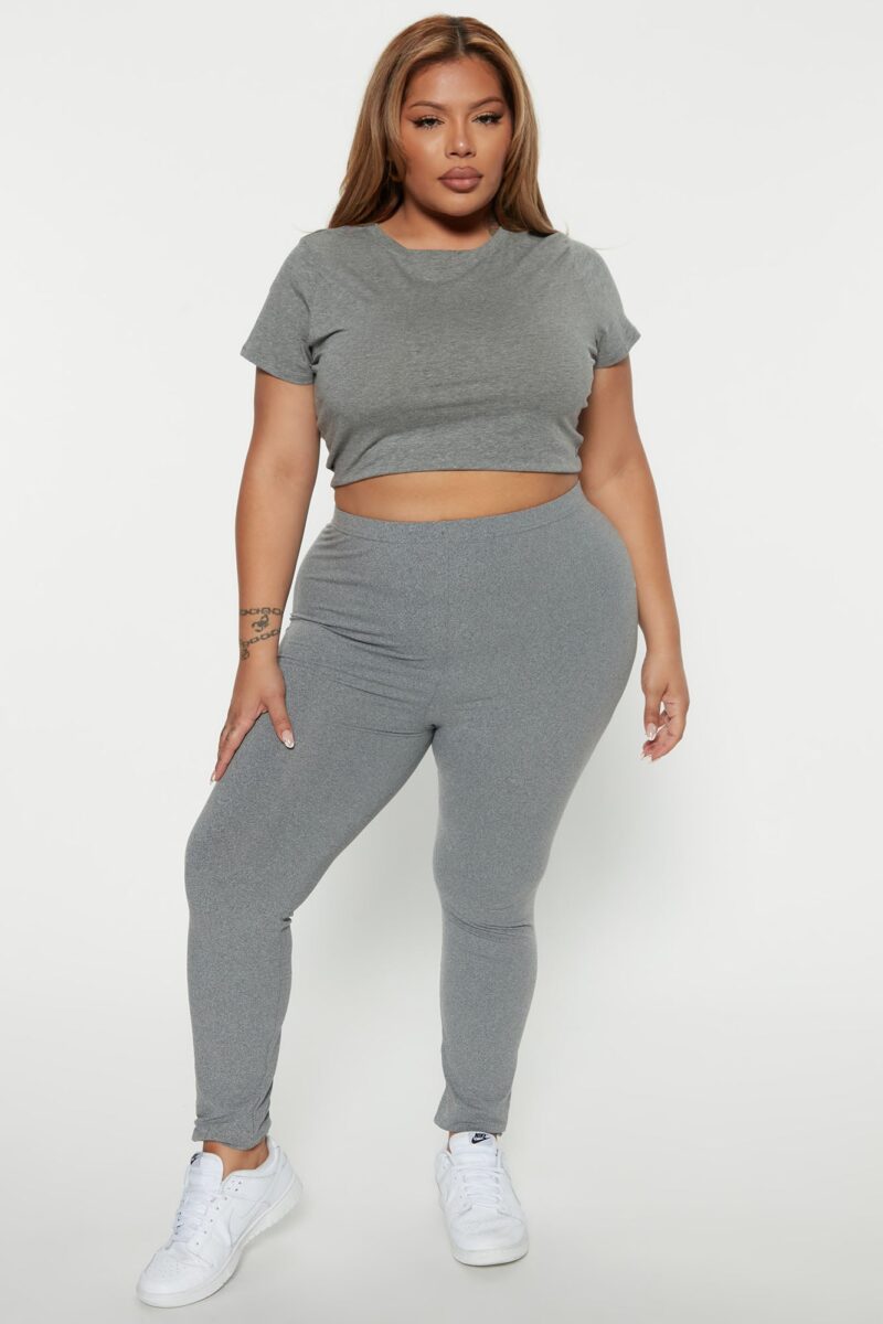 Leggins de Uso Diario Cintura Alta Gris Jaspeado - Image 27