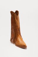 Botas de Vaquero Altas con Flecos y Tacón Medio