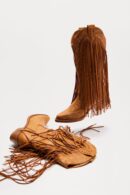 Botas de Vaquero Altas con Flecos y Tacón Medio